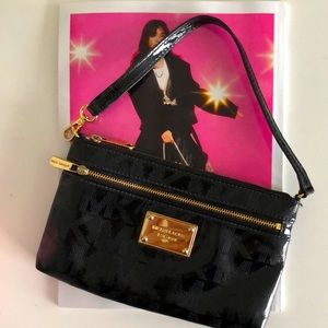 Michael Kors Black and Gold Pouchette
